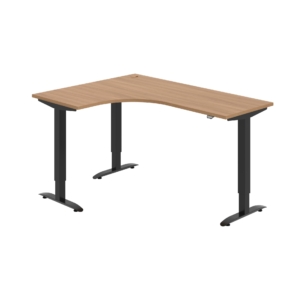 MST 2 60 P – rohový výškově stavitelný stůl 160 × 120 cm, standardní ovladač Hobis MST 2 60 P – rohový výškově stavitelný stůl 160 × 120 cm, standardní ovladač Hobis