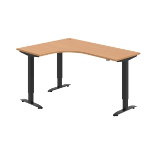 MST 2 60 P – rohový výškově stavitelný stůl 160 × 120 cm, standardní ovladač Hobis MST 2 60 P – rohový výškově stavitelný stůl 160 × 120 cm, standardní ovladač Hobis