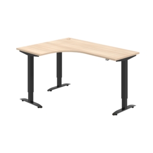 MST 2 60 P – rohový výškově stavitelný stůl 160 × 120 cm, standardní ovladač Hobis MST 2 60 P – rohový výškově stavitelný stůl 160 × 120 cm, standardní ovladač Hobis