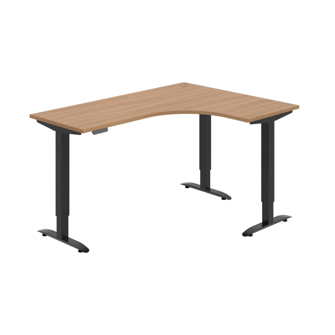MST 2M 60 L – rohový výškově stavitelný stůl 160 × 120 cm, paměťový ovladač Hobis MST 2M 60 L – rohový výškově stavitelný stůl 160 × 120 cm, paměťový ovladač Hobis