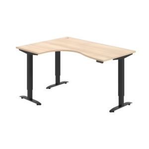 MST 2M 2005 P – rohový výškově stavitelný stůl 160 × 120 cm, paměťový ovladač Hobis MST 2M 2005 P – rohový výškově stavitelný stůl 160 × 120 cm, paměťový ovladač Hobis