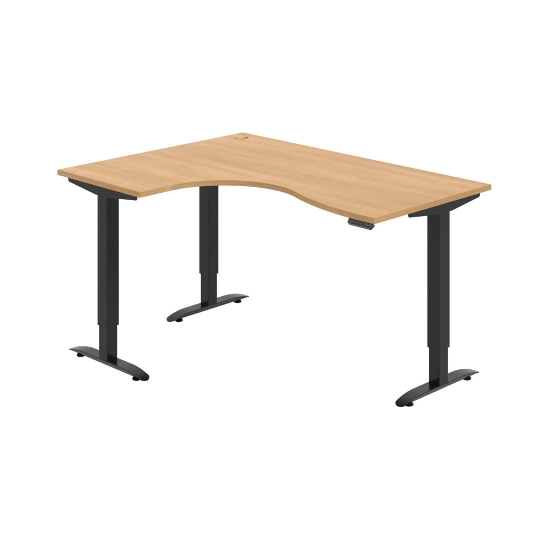 MST 2M 2005 P – rohový výškově stavitelný stůl 160 × 120 cm, paměťový ovladač Hobis MST 2M 2005 P – rohový výškově stavitelný stůl 160 × 120 cm, paměťový ovladač Hobis