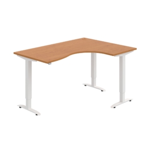 MST 2 2005 L – rohový výškově stavitelný stůl 160 × 120 cm, standardní ovladač Hobis