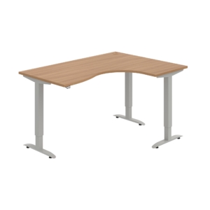 MST 2 2005 L – rohový výškově stavitelný stůl 160 × 120 cm, standardní ovladač Hobis