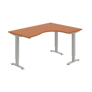 MST 2 2005 L – rohový výškově stavitelný stůl 160 × 120 cm, standardní ovladač Hobis