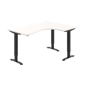 MST 2 2005 L – rohový výškově stavitelný stůl 160 × 120 cm, standardní ovladač Hobis