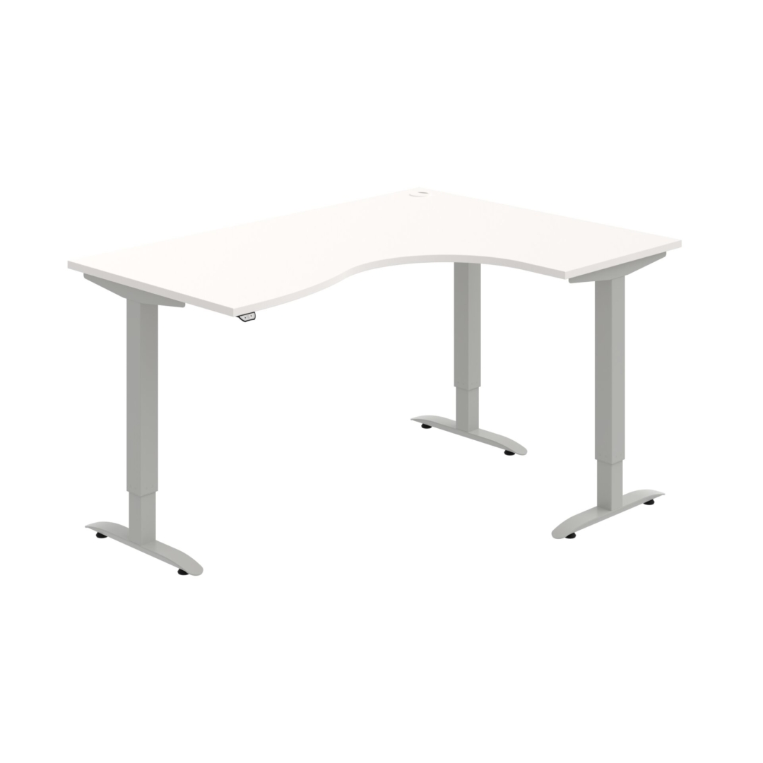 MST 2 2005 L – rohový výškově stavitelný stůl 160 × 120 cm, standardní ovladač Hobis