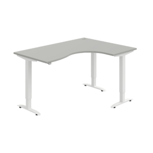 MST 2 2005 L – rohový výškově stavitelný stůl 160 × 120 cm, standardní ovladač Hobis