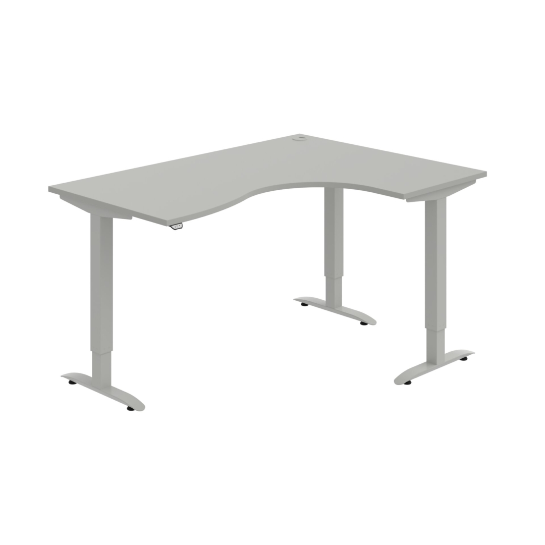 MST 2 2005 L – rohový výškově stavitelný stůl 160 × 120 cm, standardní ovladač Hobis