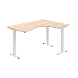 MST 2 2005 L – rohový výškově stavitelný stůl 160 × 120 cm, standardní ovladač Hobis