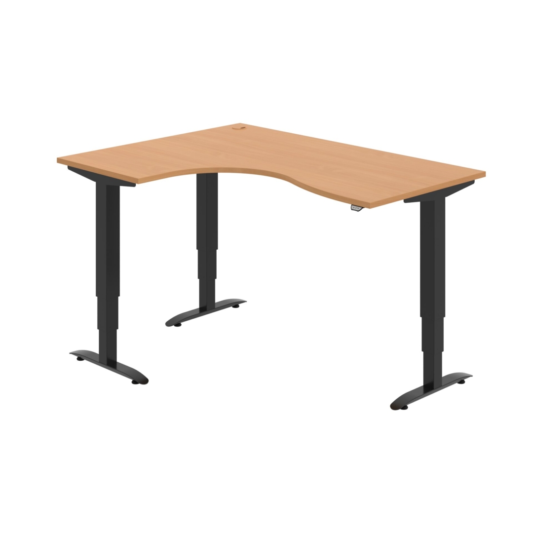 MST 3 2005 P – rohový výškově stavitelný stůl 160 × 120 cm, standardní ovladač Hobis MST 3 2005 P – rohový výškově stavitelný stůl 160 × 120 cm, standardní ovladač Hobis