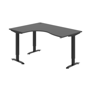 MST 2 2005 P – rohový výškově stavitelný stůl 160 × 120 cm, standardní ovladač Hobis MST 2 2005 P – rohový výškově stavitelný stůl 160 × 120 cm, standardní ovladač Hobis